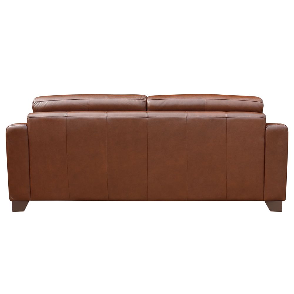 Conjunto de Sofá 2 e 3 Lugares Sala de Estar Estocolmo Couro Caramelo G03 - Gran Belo
