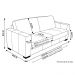 Conjunto de Sofá 2 e 3 Lugares Sala de Estar Estocolmo Couro Off White - Gran Belo