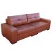 Conjunto de Sofá 4 Lugares Bipartido 280cm com 2 Poltronas Bia/Milano Couro Caramelo G58 - Gran Belo