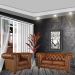 Conjunto de Sofá Sala de Estar Chesterfield Pés Madeira Couro Conhaque Brilho - Gran Belo