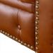 Conjunto de Sofás Sala de Estar Chesterfield Pés Madeira Couro Conhaque Brilho G40 - Gran Belo