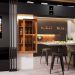 Cristaleira Bar com Nicho Sala de Estar Bacco Prateleira em Madeira Imbuia G42 - Gran Belo