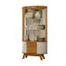 Cristaleira Decorativa Swank 2 Gavetas Iluminação Led Espelho MDP Cinamomo/OffWhite G97 - Gran Belo