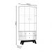 Cristaleira Decorativa Swank 2 Gavetas Iluminação Led Espelho MDP Cinamomo/OffWhite G97 - Gran Belo