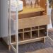 Cristaleira Decorativa Tenerife Com Portas de Vidro e Adega LED MDF/MDP OffWhite/Freijó G73 - Gran Belo