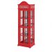 Cristaleira Decorativa com Nicho Sala de Estar Odin MDF Vermelho G42 - Gran Belo