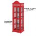 Cristaleira Decorativa com Nicho Sala de Estar Odin MDF Vermelho G42 - Gran Belo