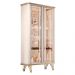 Cristaleira Decorativo Portas de Vidro com LED Évora Off White/Champagne G26 - HB Móveis