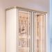 Cristaleira Decorativo com LED Portas de Vidro Évora Off White/Champagne G26 - HB Móveis