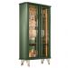 Cristaleira Decorativo com LED Portas de Vidro Évora Verde Pistache G26 - HB Móveis (FDL)
