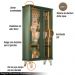 Cristaleira Decorativo com LED Portas de Vidro Évora Verde Pistache G26 - HB Móveis (FDL)