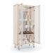 Cristaleira Decorativo com LED Portas de Vidro Texas Off White G26 - Gran belo