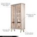 Cristaleira Decorativo com LED Portas de Vidro Texas Off White G26 - Gran belo