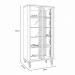 Cristaleira Decorativo com LED Portas de Vidro Texas Off White G26 - Gran belo