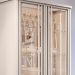 Cristaleira Decorativo com LED Portas de Vidro Texas Off White G26 - Gran belo