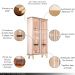 Cristaleira Decorativo com LED Portas de Vidro Texas Off White/Champagne  G26 - Gran belo