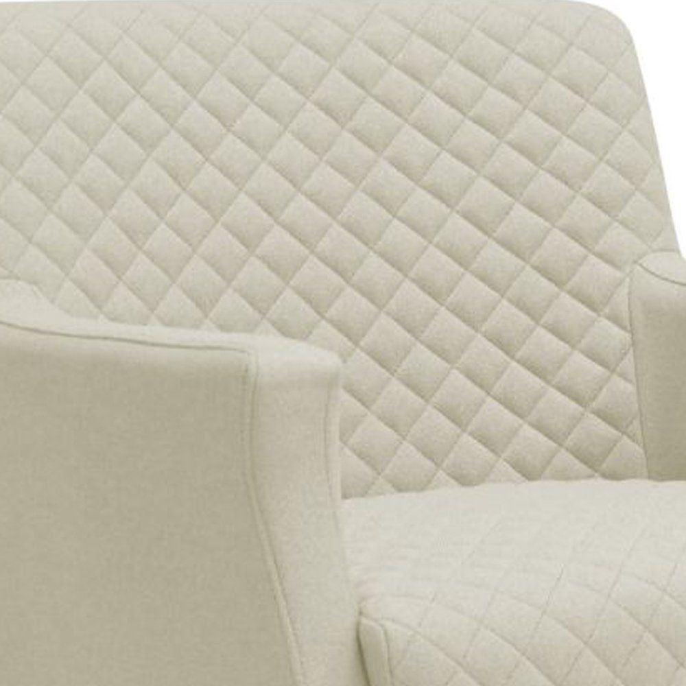 Poltrona Decorativa Nagoya Base Orby Veludo Bege - Gran Belo Decor