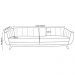 Sofá Boomer 210cm Veludo Bege - Gran Belo Decor