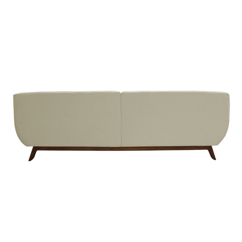 Sofá Boomer 260cm Veludo Bege - Gran Belo Decor