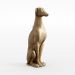 Escultura Decorativa Galgo em Resina Maciça Dourada Fosco G07 - Gran Belo