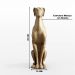 Escultura Decorativa Galgo em Resina Maciça Dourada Fosco G07 - Gran Belo