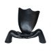 Escultura Decorativa Mascara Descanso Preto Fosco G07 - Gran Belo