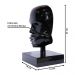 Escultura Decorativa Mascara Rosto Silêncio Preto G07 - Gran Belo