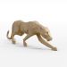Escultura Decorativa Pantera Caminhando M Dourado Fosco G07 - Gran Belo