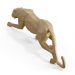 Escultura Decorativa Pantera Caminhando M Dourado Fosco G07 - Gran Belo