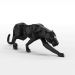 Escultura Decorativa Pantera Caminhando M Preto Brilho G07 - Gran Belo