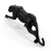 Escultura Decorativa Pantera Caminhando M Preto Brilho G07 - Gran Belo