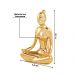 Escultura Decorativa de Yoga em Porcelana 1 Dourado G39 - Gran Belo