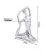 Escultura Decorativa de Yoga em Porcelana 19,5x16x6 Prata G39 - Gran Belo
