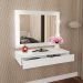 Espelho de Penteadeira Suspensa para Quarto Decorativa PE2006 MPD Branco G69 - Gran Belo