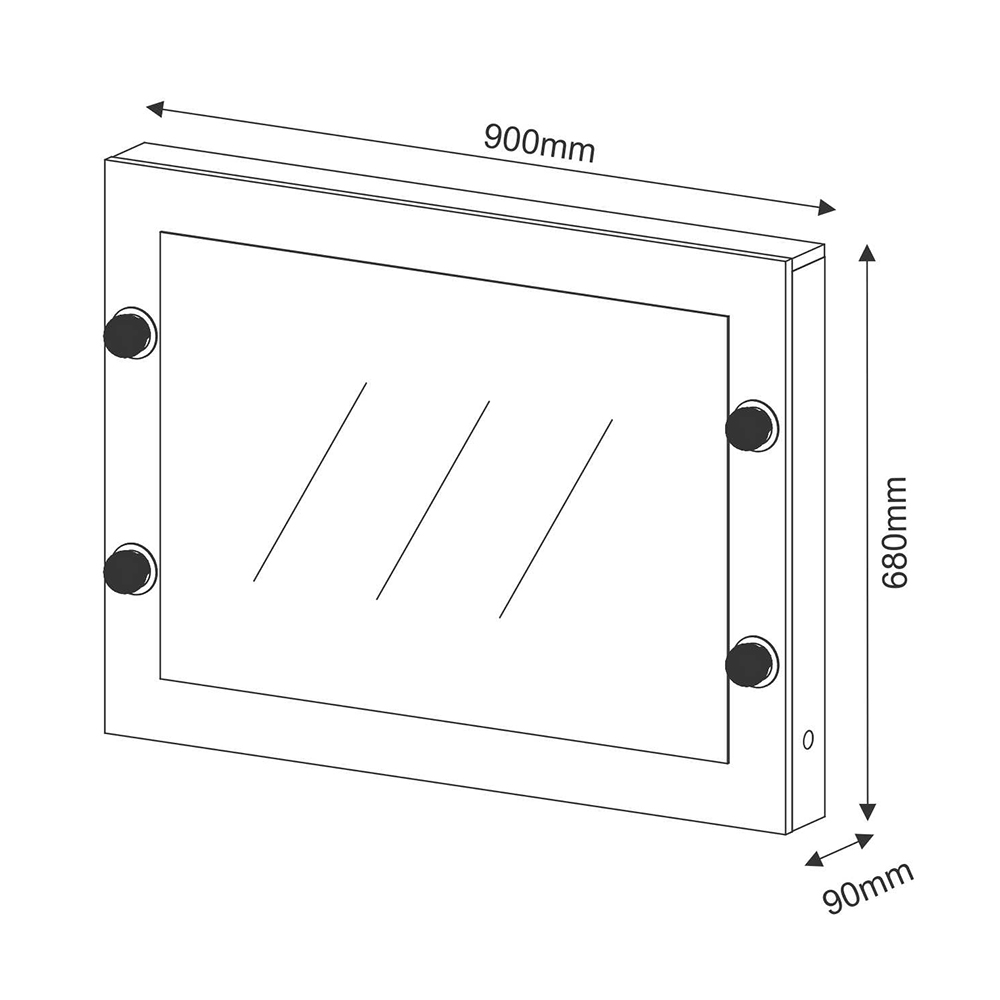 Espelho de Penteadeira Suspensa para Quarto Decorativa PE2006 MPD Branco G69 - Gran Belo