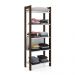 Estante 5 Prateleiras Escritório Sala de Estar Home Ofice AZ1005 MDP Branco/Nogal G69 - Gran Belo