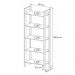 Estante 5 Prateleiras Escritório Sala de Estar Home Ofice AZ1005 MDP Branco/Nogal G69 - Gran Belo