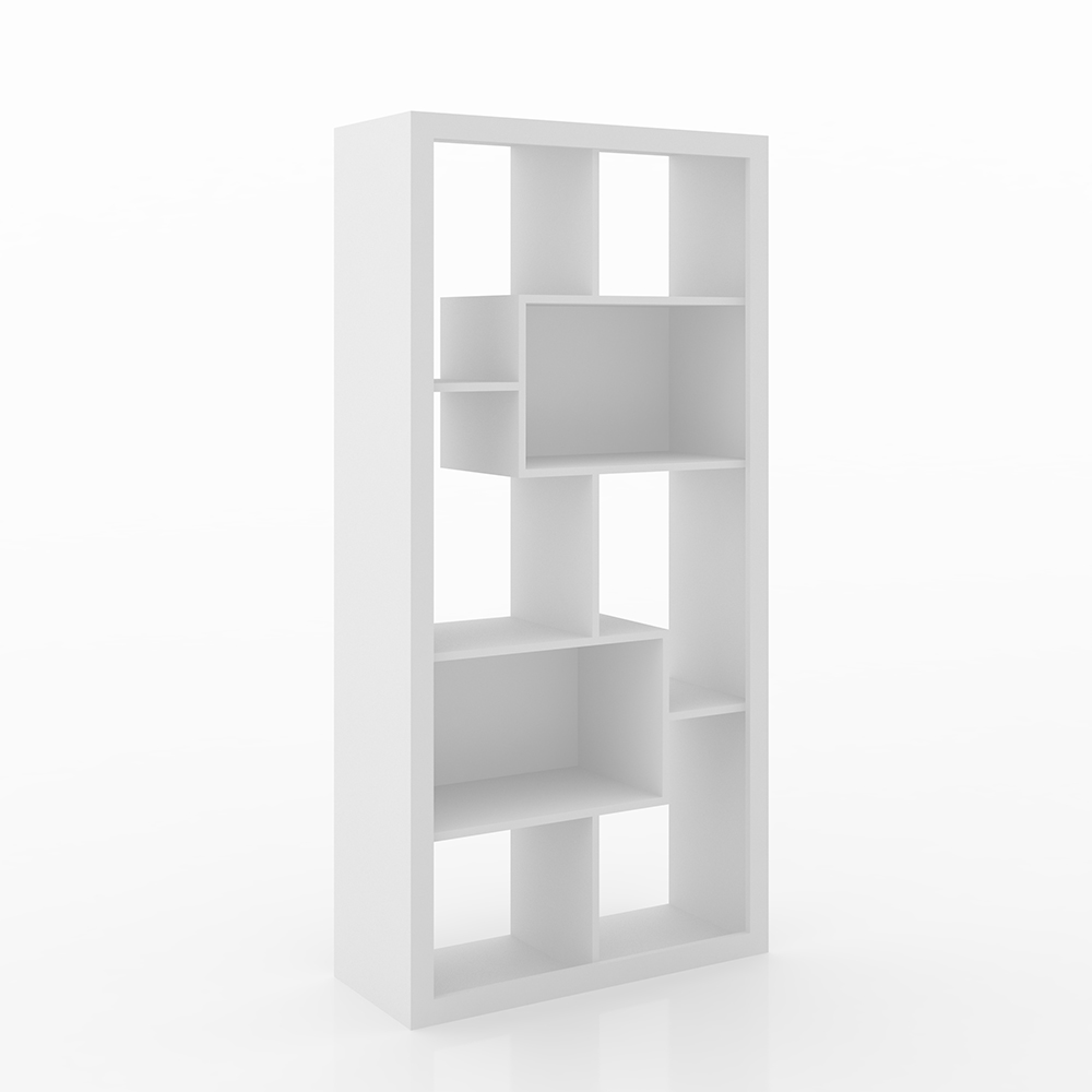 Estante Aberta Escritório Sala de Estar Home Ofice E1712 MDP Branco G69 - Gran Belo