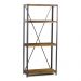 Estante Baviera com 3 Prateleiras Grafite/Rustic Brown - Gran Belo 