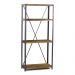 Estante Baviera com 3 Prateleiras Grafite/Rustic Brown - Gran Belo