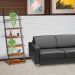 Estante Escada para Escritório Home Office Marjory Grafite Madeira Maciça Rustic Brown - Gran Belo
