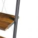 Estante Escada para Escritório Home Office Marjory Grafite Madeira Maciça Rustic Brown - Gran Belo