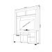 Estante Isole Porta Deslizante MDP até 50 Cinamomo/OffWhite G97 - Gran Belo