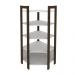 Estante Organizador Armário de canto AZ1020 MDP Branco/Nogal G69 - Gran Belo