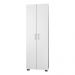 Estante de Livros para Escritório Home Office Portas Grandes Alf Branco Texturizado - Gran Belo