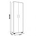 Estante de Livros para Escritório Home Office Portas Grandes Alf Branco Texturizado - Gran Belo