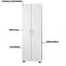 Estante de Livros para Escritório Home Office Portas Grandes Alf Branco Texturizado - Gran Belo
