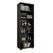Estante de Livros para Escritório MDP Texturizado Home Office Alf Preto G47 - Gran Belo