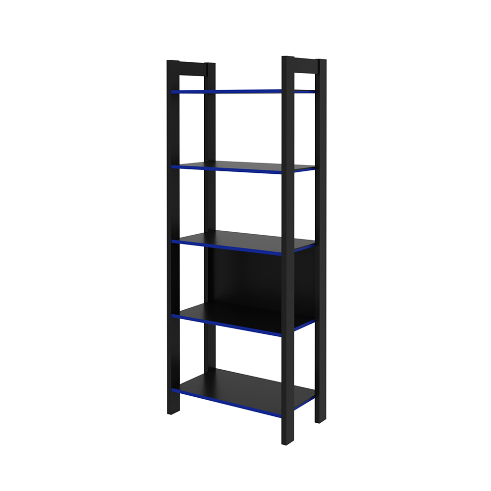 Estante para Escritório Home Office Gamer ME4166 MDP Preto/Azul G69 - Gran Belo