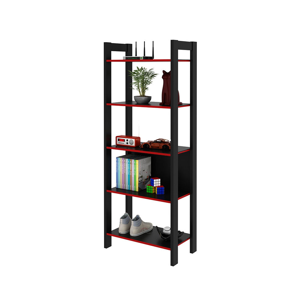 Estante para Escritório Home Office Gamer ME4166 MDP Preto/Vermelho G69 - Gran Belo